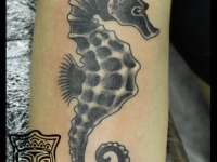 Татуировка морской конёк