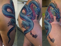 Татуировка змей на боку
