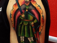 Татуировка воин с мечом
