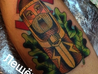 Татуировка деревянный воин