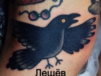 Татуировка чёрная птица