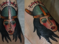 Татуировка девушка-воин
