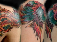 Татуировка Жар-птица на плече