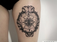 Татуировка щит-компас