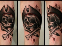 Татуировка череп пирата