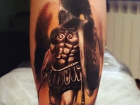 Татуировка воин со щитом