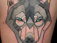 Татуировка голова волка