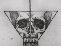 Татуировка череп на спине