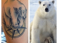 Татуировка белый медведь