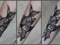 Татуировка уродливая рыба