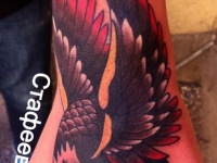 Татуировка орел на кисти руки