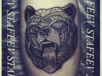 Татуировка голова медведя