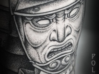 Татуировка лицо восточного воина
