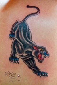 татуировка tattoo акция пантера кошка old school