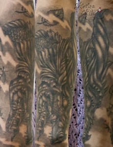 татуировка тату дракон черно-белая tattoo 