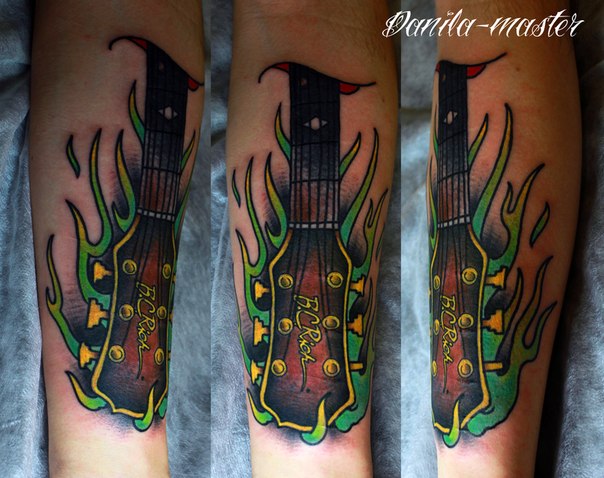 художественная тату, традиционная тату, олд скул тату, тату  гитара, artist tattoo, traditional tattoo, old school tattoo, tattoo guitar