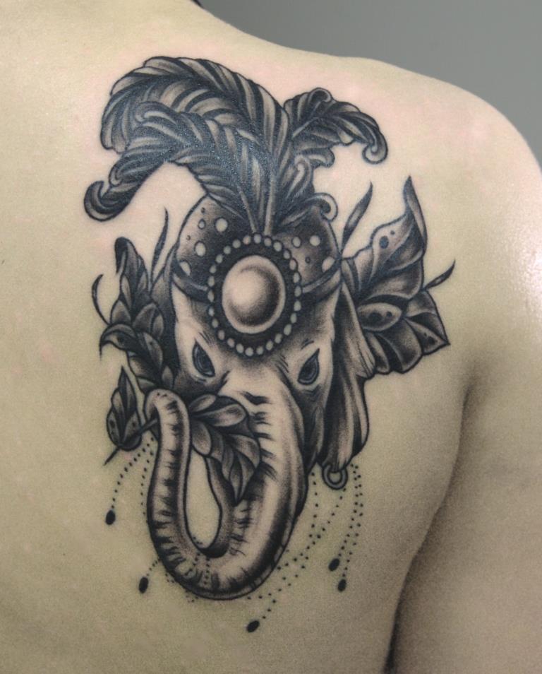 Татуировка "Слон". Мастер Валера Моргунов.
