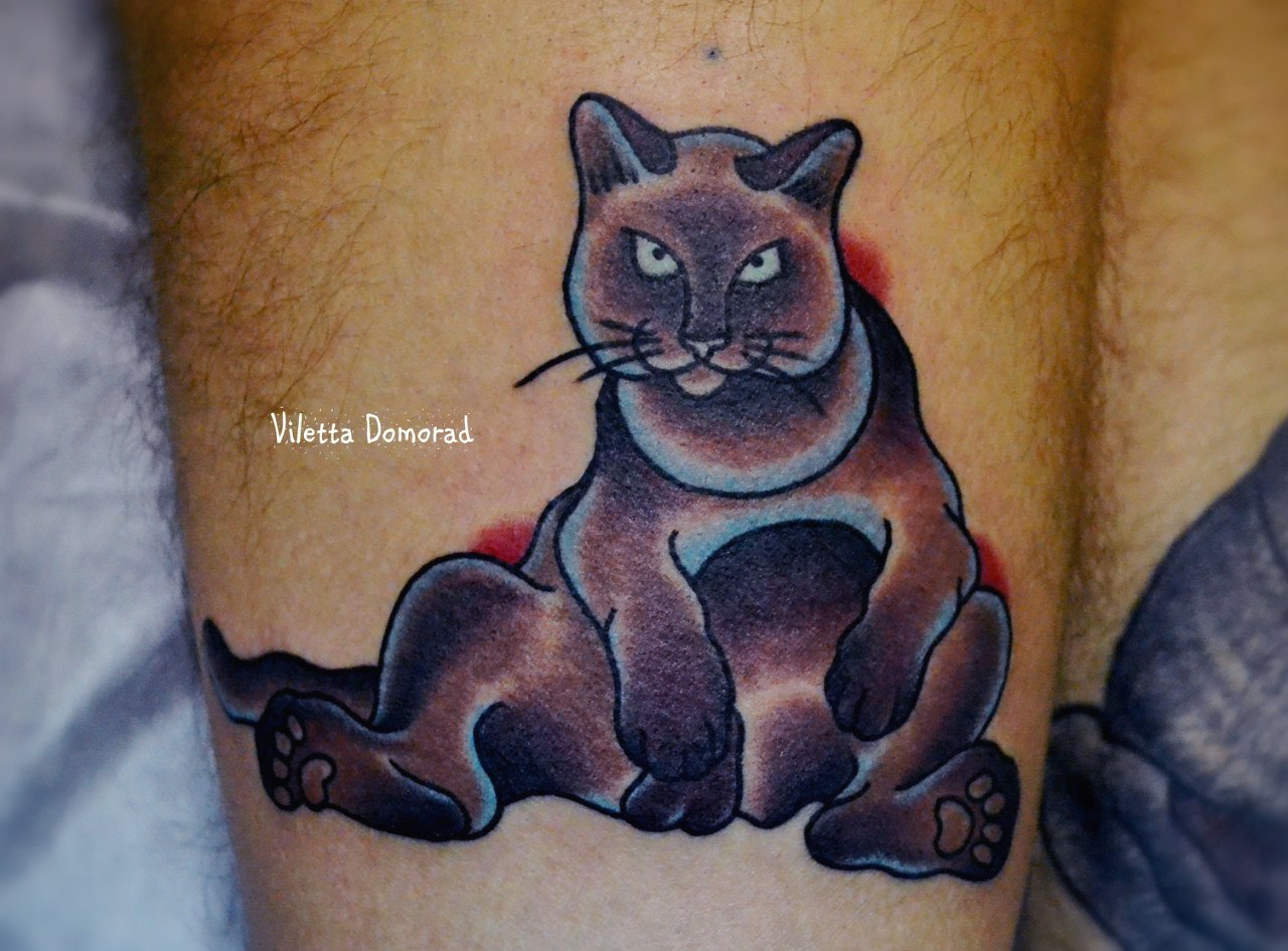 Татуировка котик от Виолетты Доморад