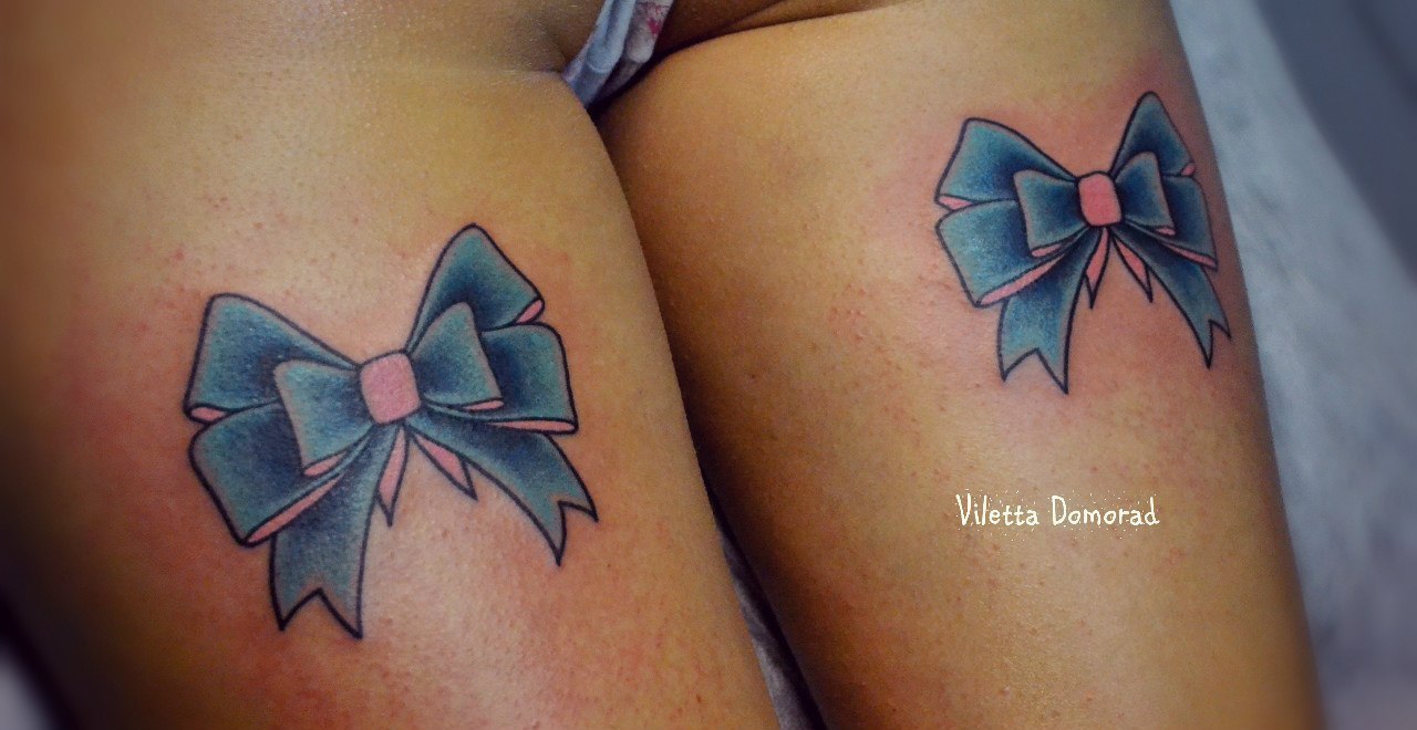 Татуировка бантики от Виолетты Доморад