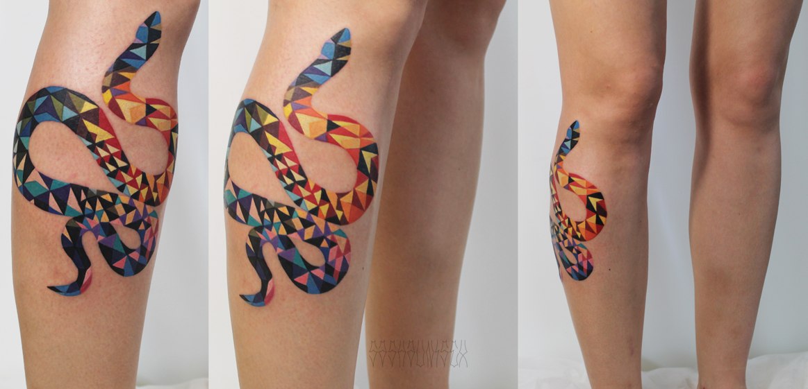 Художественная татуировка «Змея». Мастер Саша Unisex.