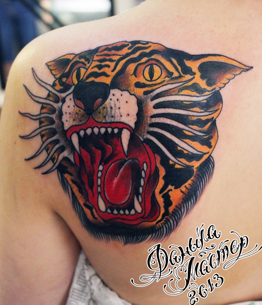 Художественная татуировка "Тигр". Данила-мастер.