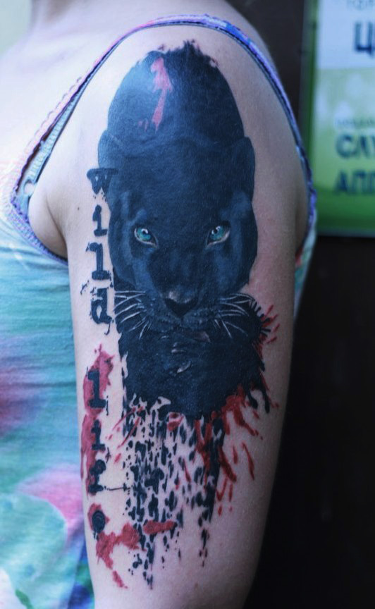 Татуировка пантера. Мастер Алекс Besss.