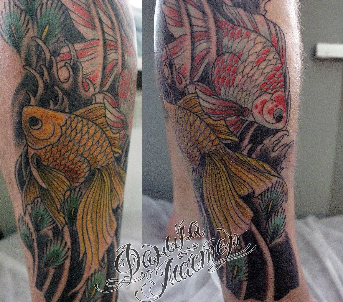 Художественная татуировка "Рыбки" от Данилы-Мастера