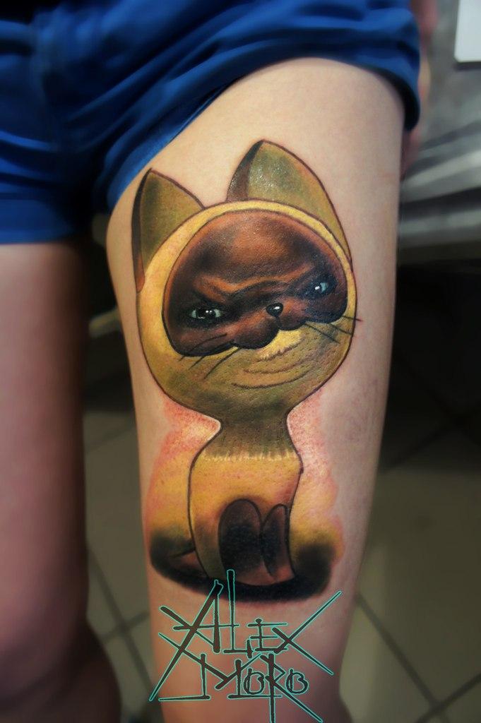 Художественная татуировка "Котёнок Гав" от Александра Морозова
