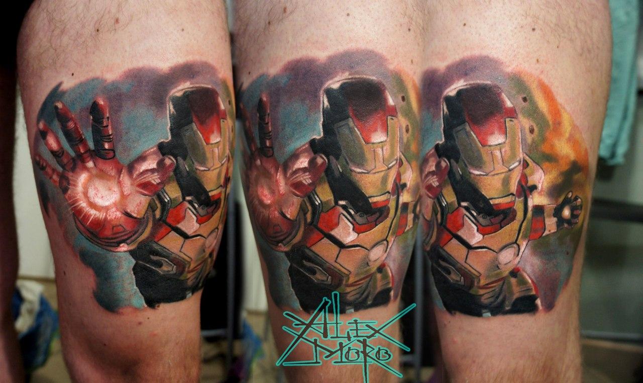 Художественная татуировка "Железный Человек" от Александра Морозова