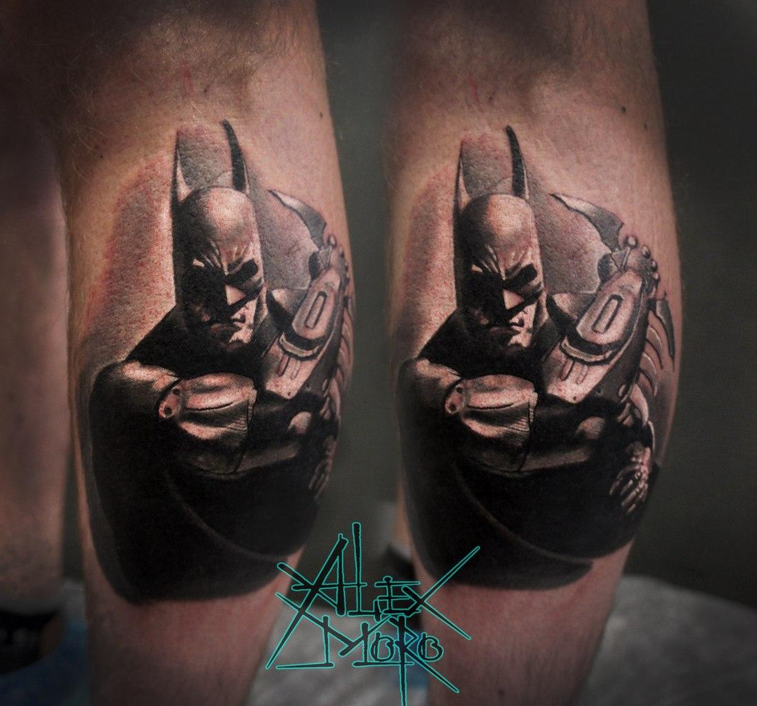 Художественная татуировка "Бэтмен" от Александра Морозова