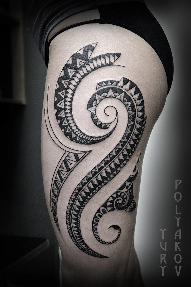Худодественная татуировка "Полинезия" от Юрия Полякова