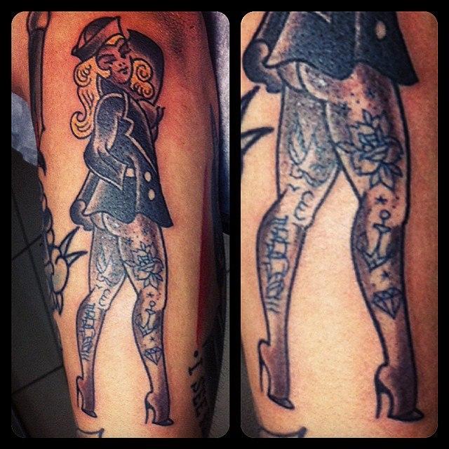 Художественная татуировка "Морячка" от Валеры