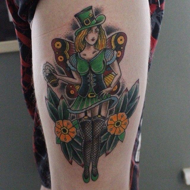Художественная татуировка "Ирландка" от Данилы-Мастера