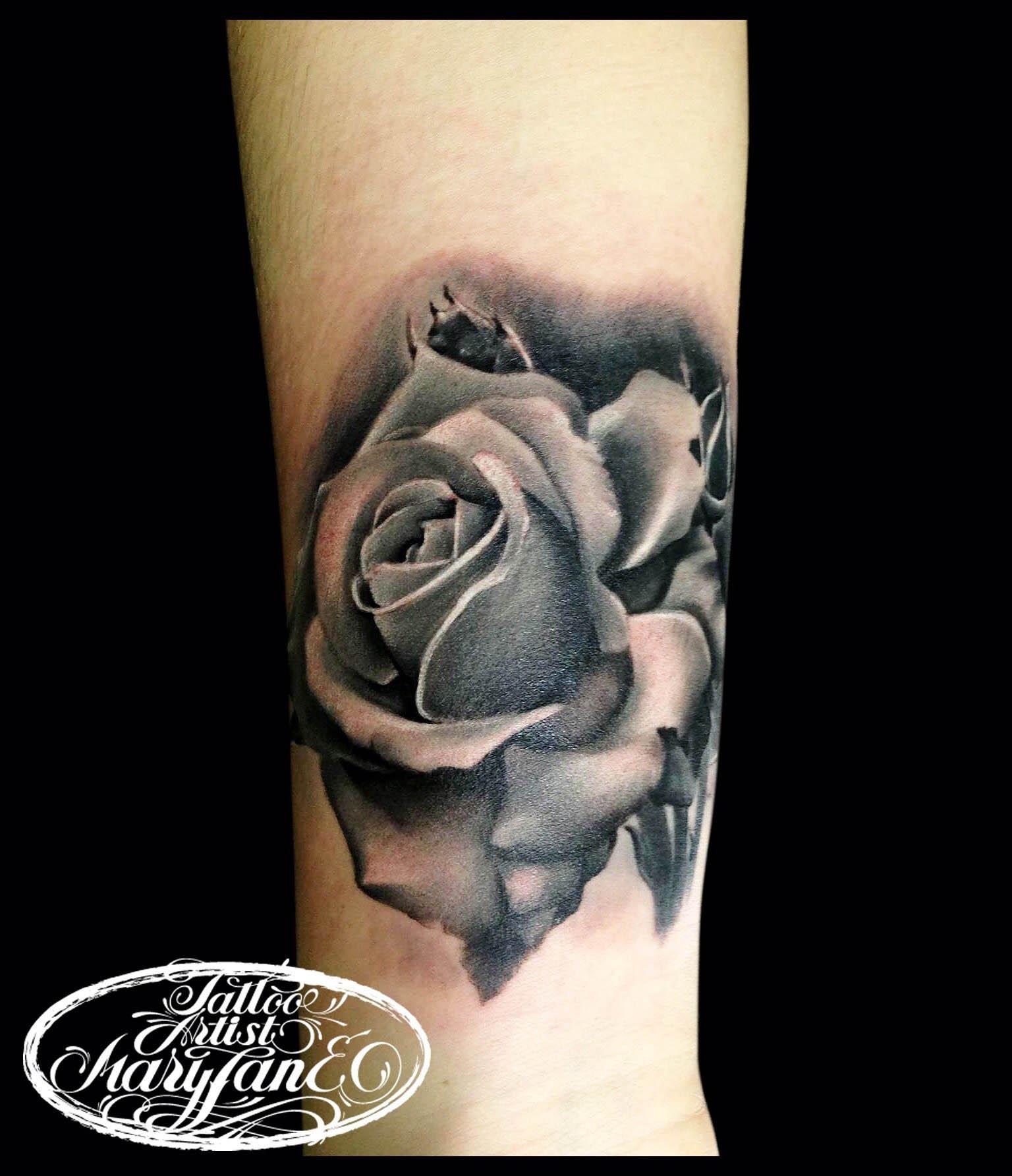 Художественная татуировка " Роза". Мастер Мадина Mary Jane.