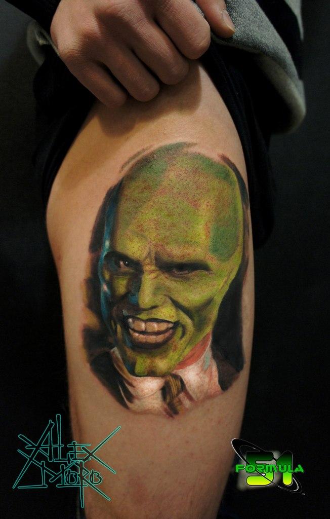 Художественная татуировка "Маска" от Александра Морозова