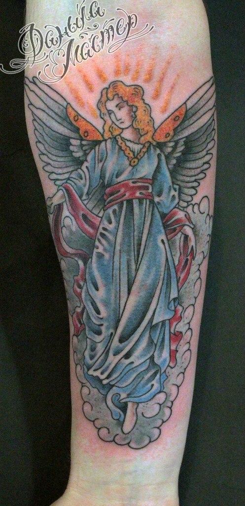 Художественная татуировка "Ангел". Данила-Мастер