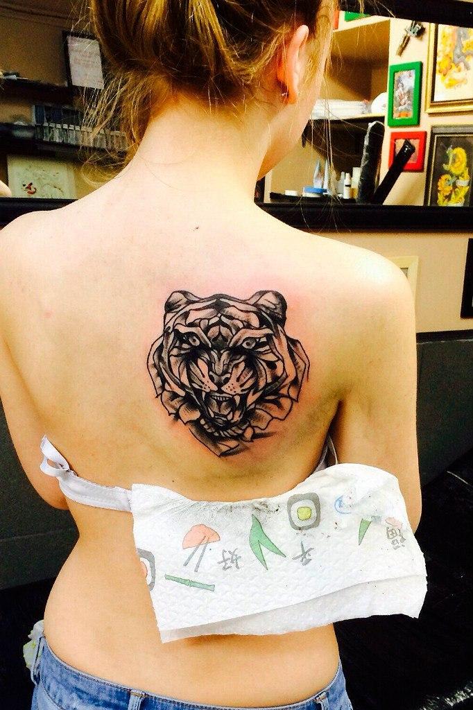 Художественная татуировка "Тигр". Мастер Евгений Константинов.