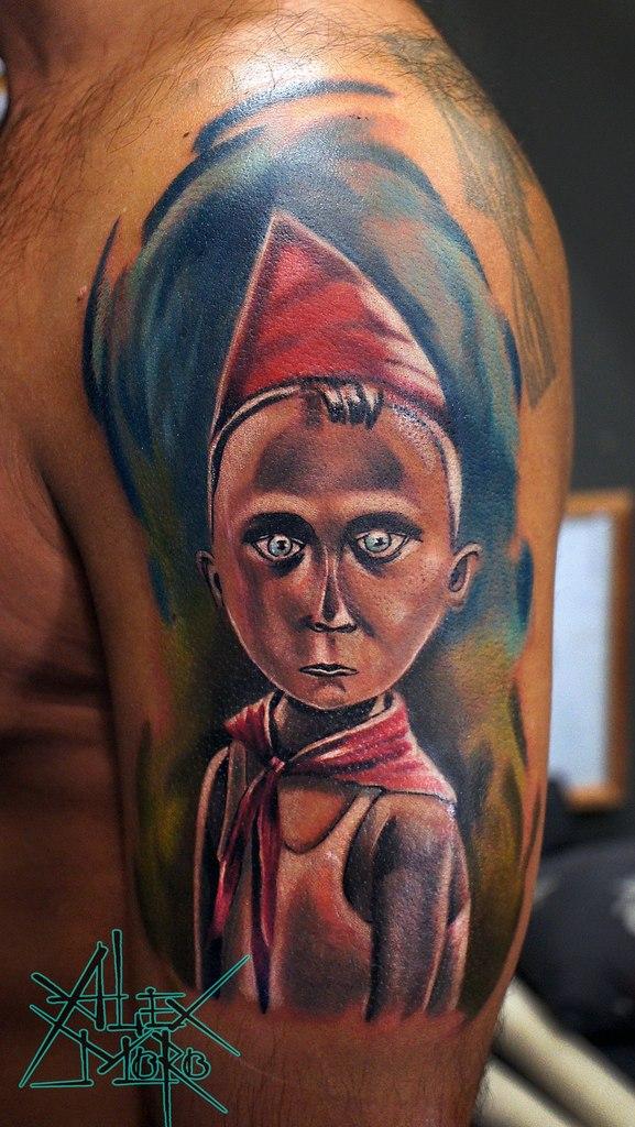 Художественная татуировка "Пионер" от Александра Морозова