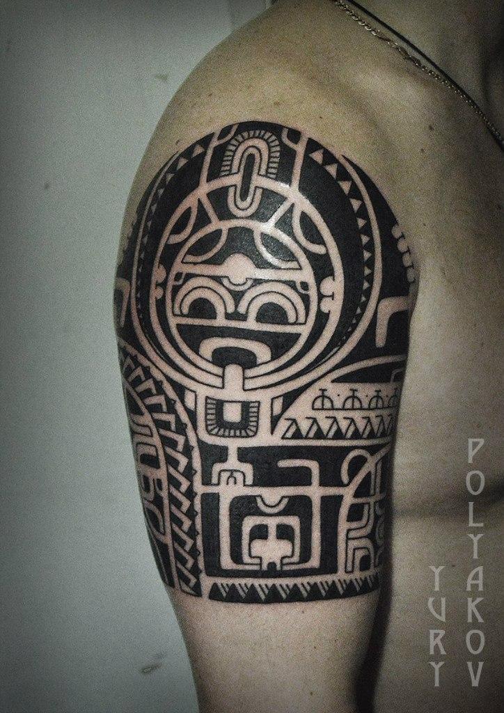 Художественная татуировка "Полинезия" от Юрия Полякова