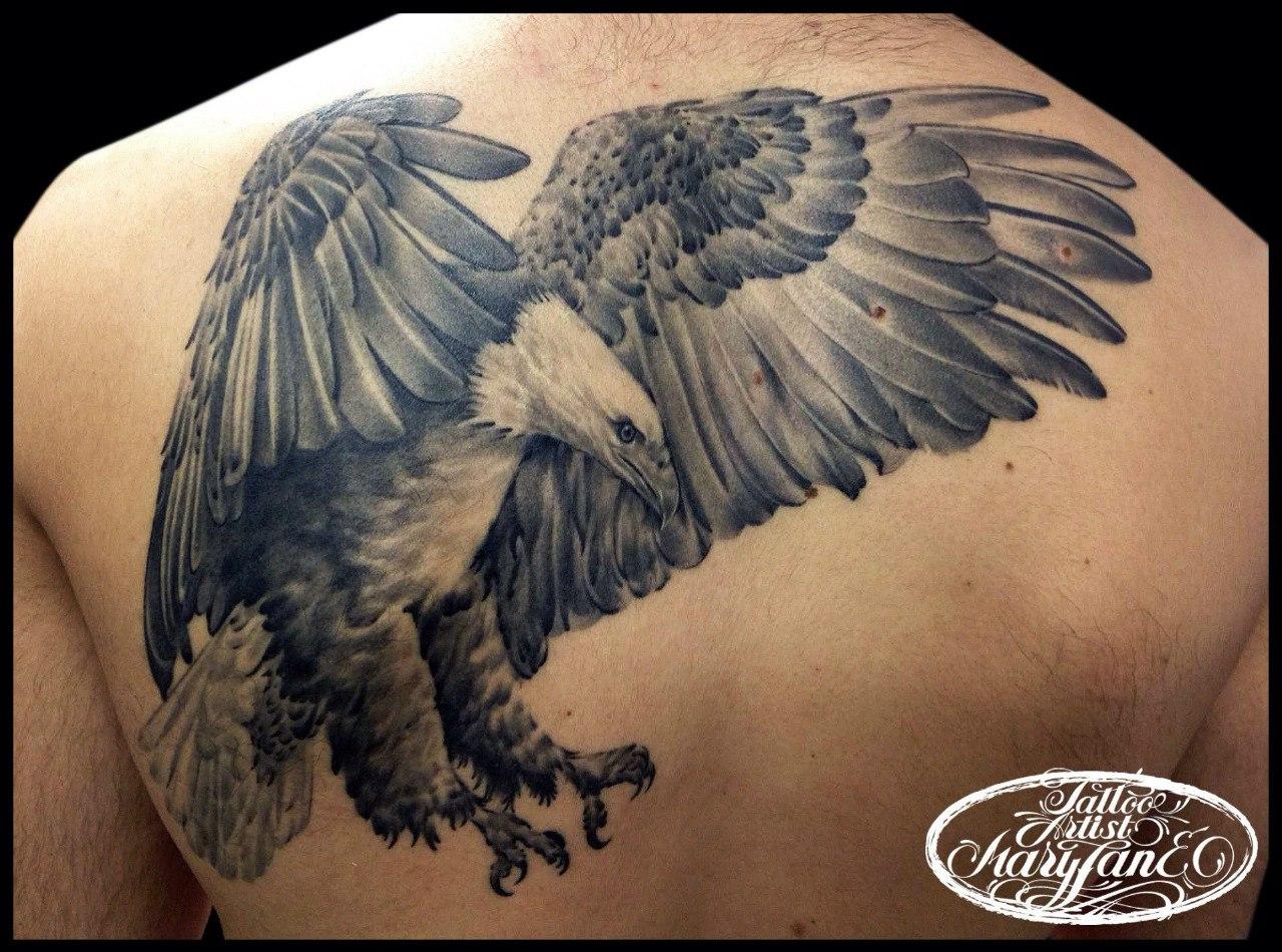Художественная татуировка "Орёл" от Мадины