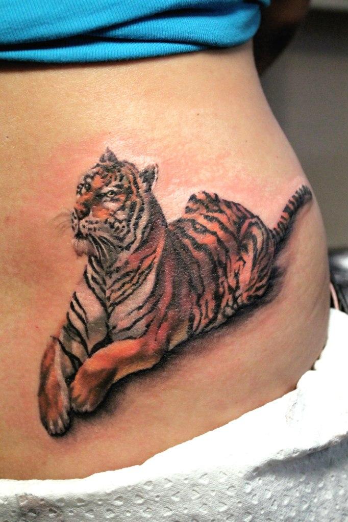 Художественная татуировка «Тигр». Мастер — Анна Корь