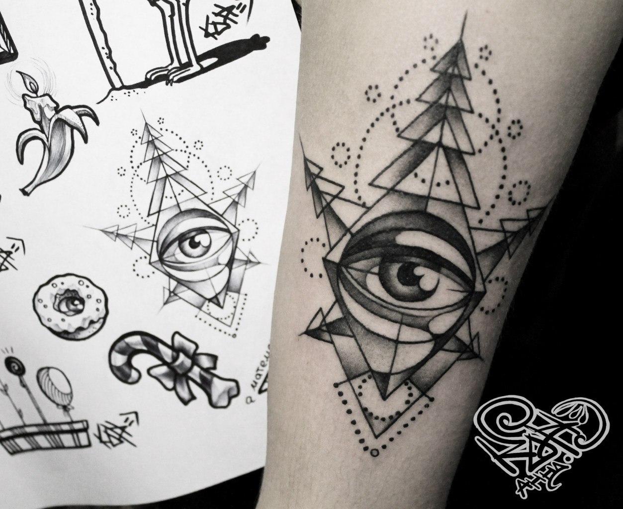 Художественная татуировка «Глаз». Мастер — Анна Корь