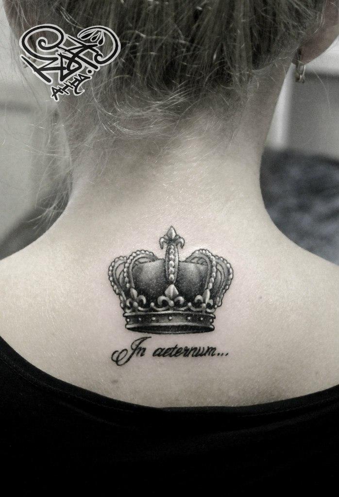 Художественная татуировка «Корона». Мастер — Анна Корь