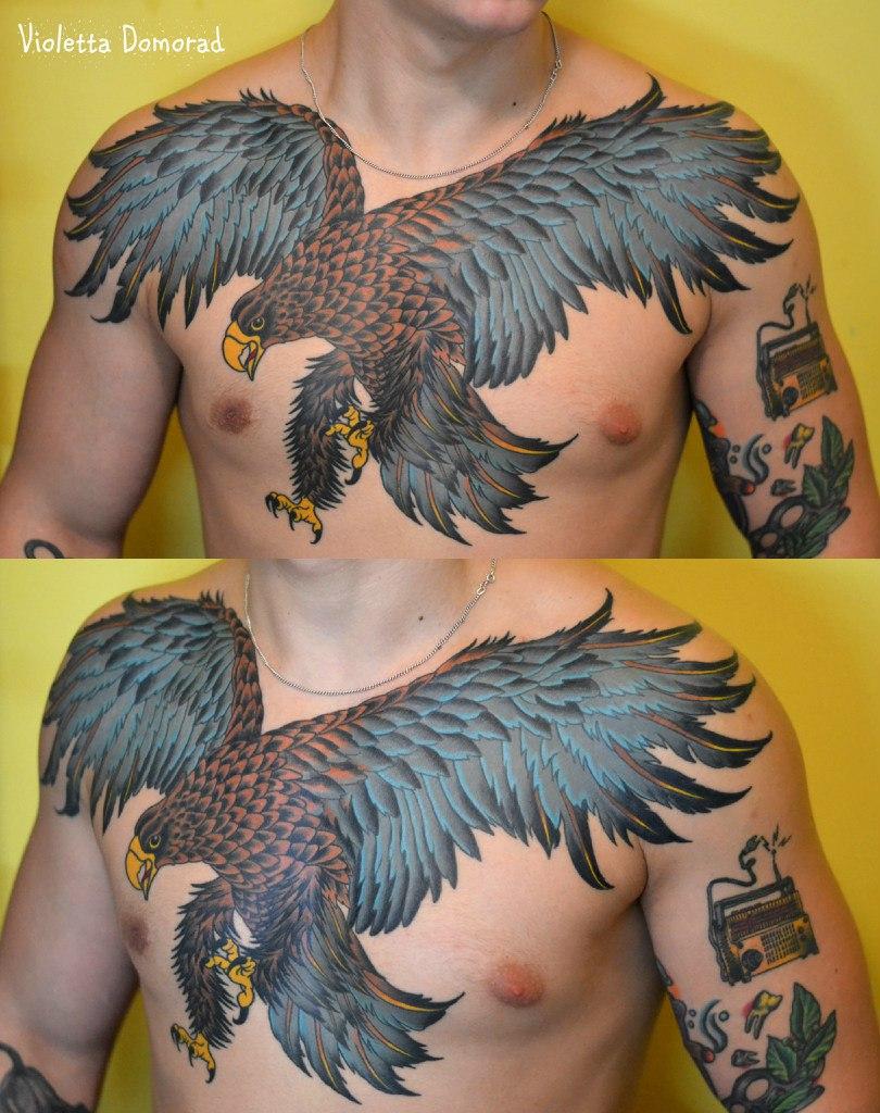 Татуировка "Орел". Мастер Виолетта Доморад.