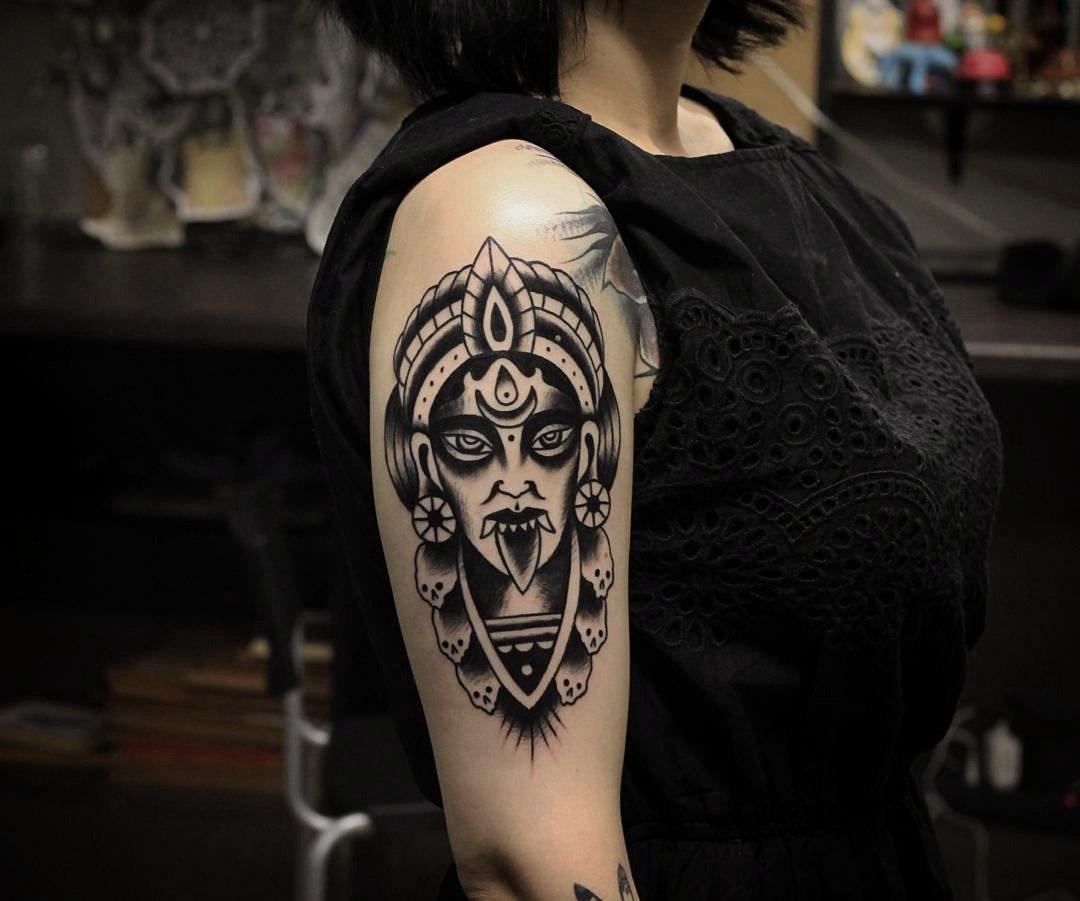 Богиня "Кали" от мастера художественной татуировки Александра Бахаревича