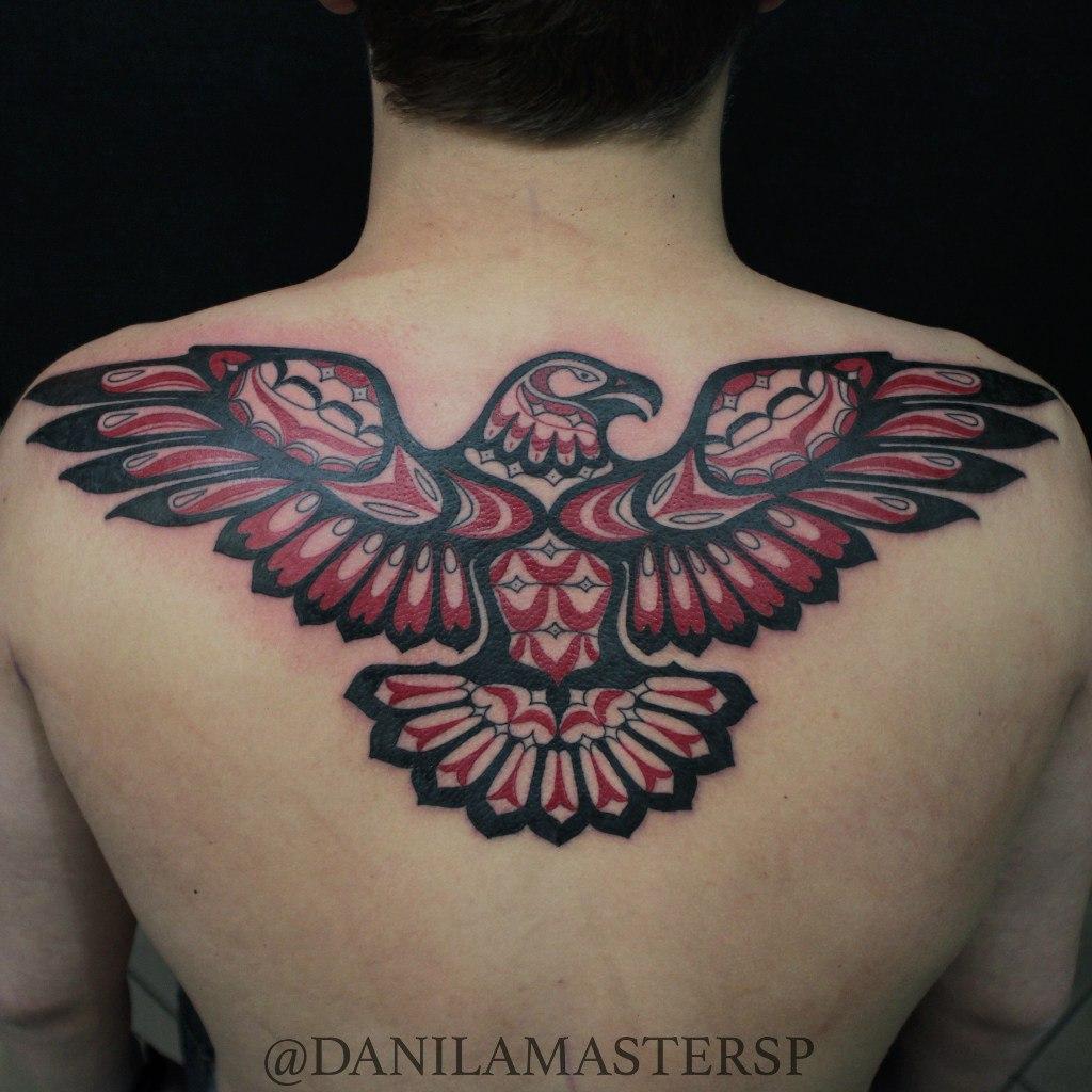 Художественная татуировка "Орел" от Данилы-Мастера
