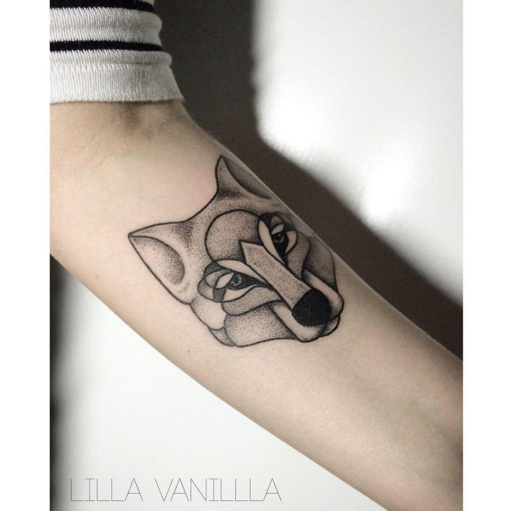 Художественная татуировка "Волк". Мастер- Лилия