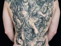 Мастер художественной татуировки Татьяна Борецкая. Татуировка ангел на спине