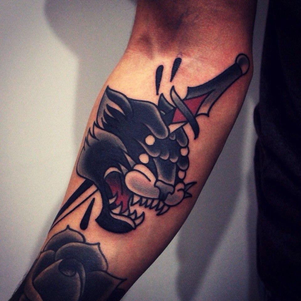 Художественная татуировка Пантера