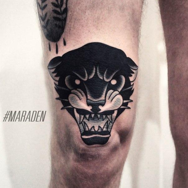 Художественная татуировка Пантера